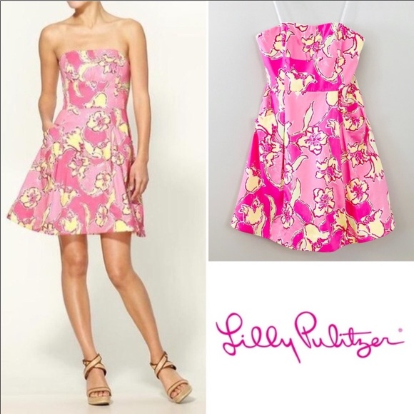 Lilly Pulitzer Blossom Dress in Hottie Pink Day - Picture 2 of 8